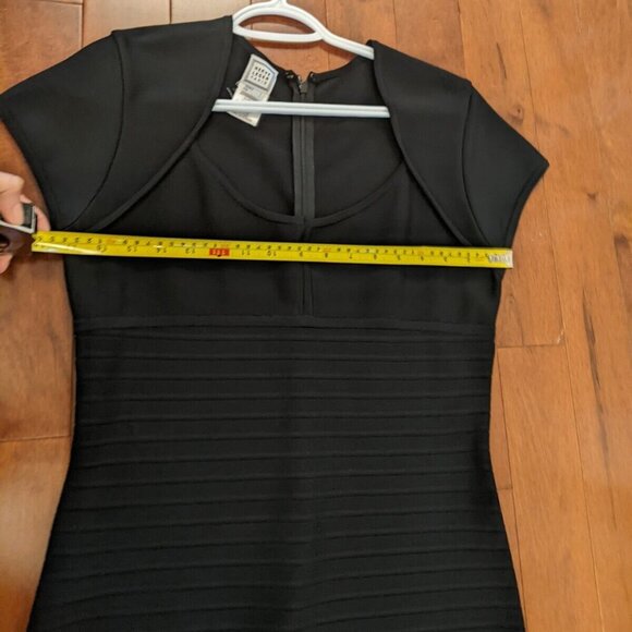 Herve Leger Paris women's black dress size large rayon mix - Picture 5 of 8